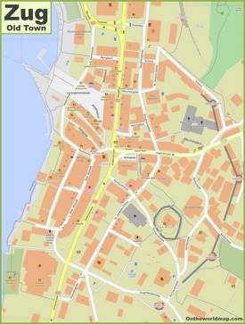 Detailed Map of Zug Old Town