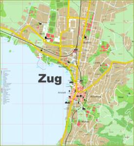 Zug Tourist Map