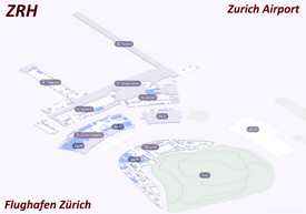 Zurich airport map