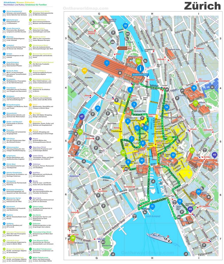 Zürich Old Town Map