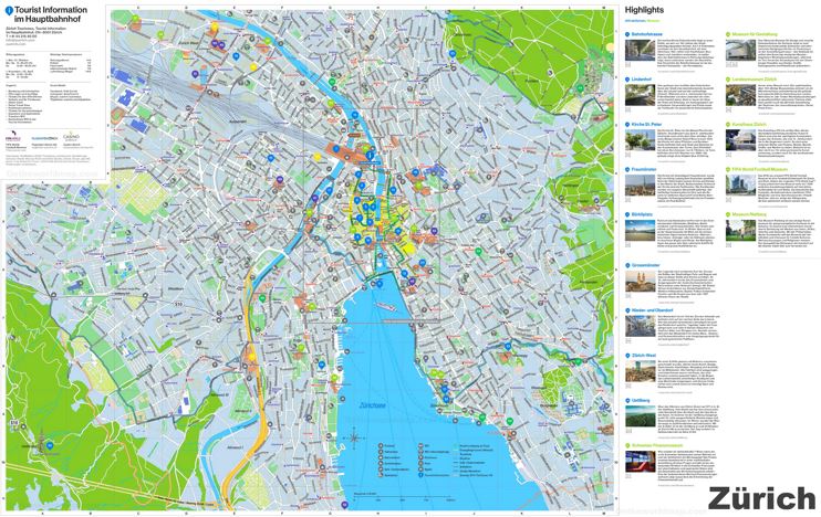 Zürich Tourist Map