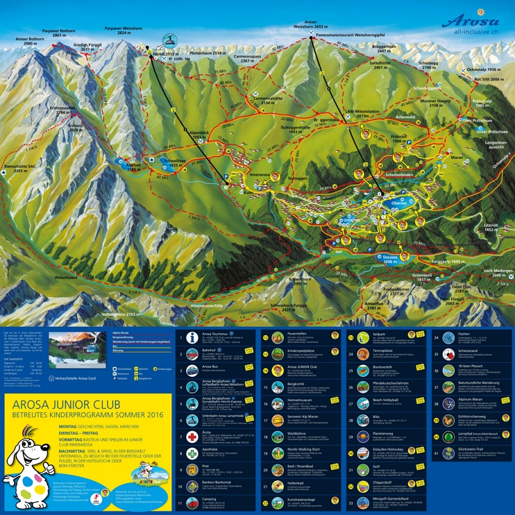 Arosa trail map