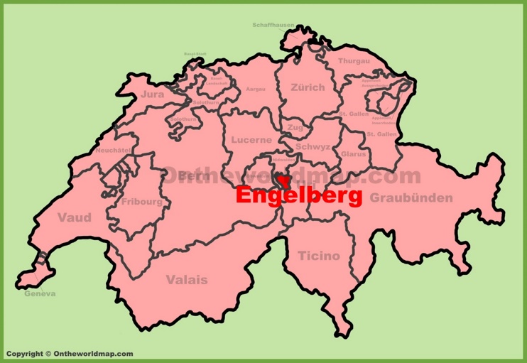 Engelberg location on the Switzerland map