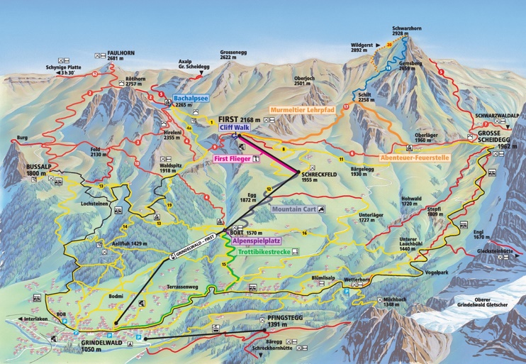 Grindelwald trail map