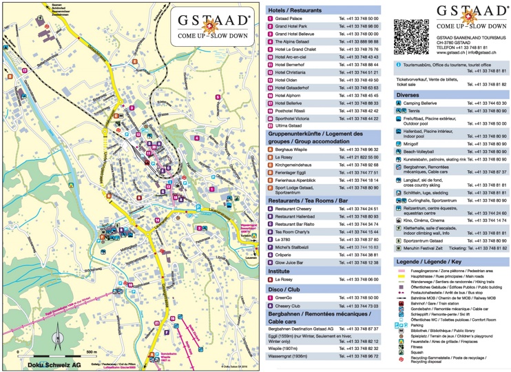 Gstaad hotel map