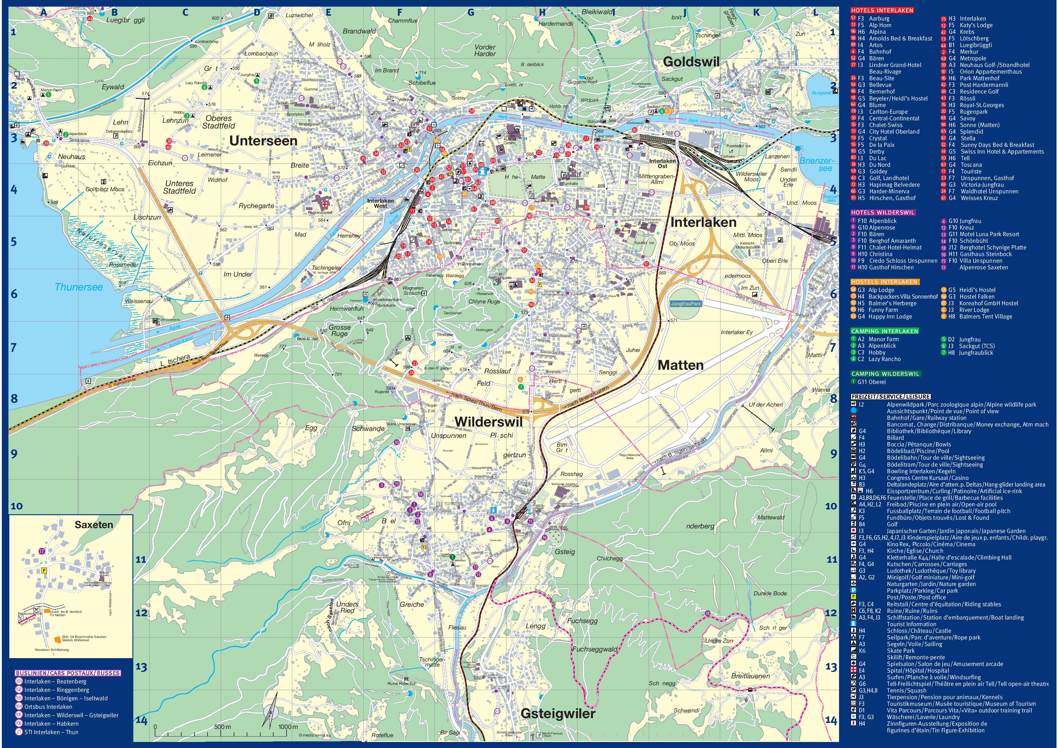 Interlaken Switzerland Train Map
