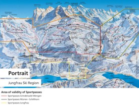 Jungfrau ski map