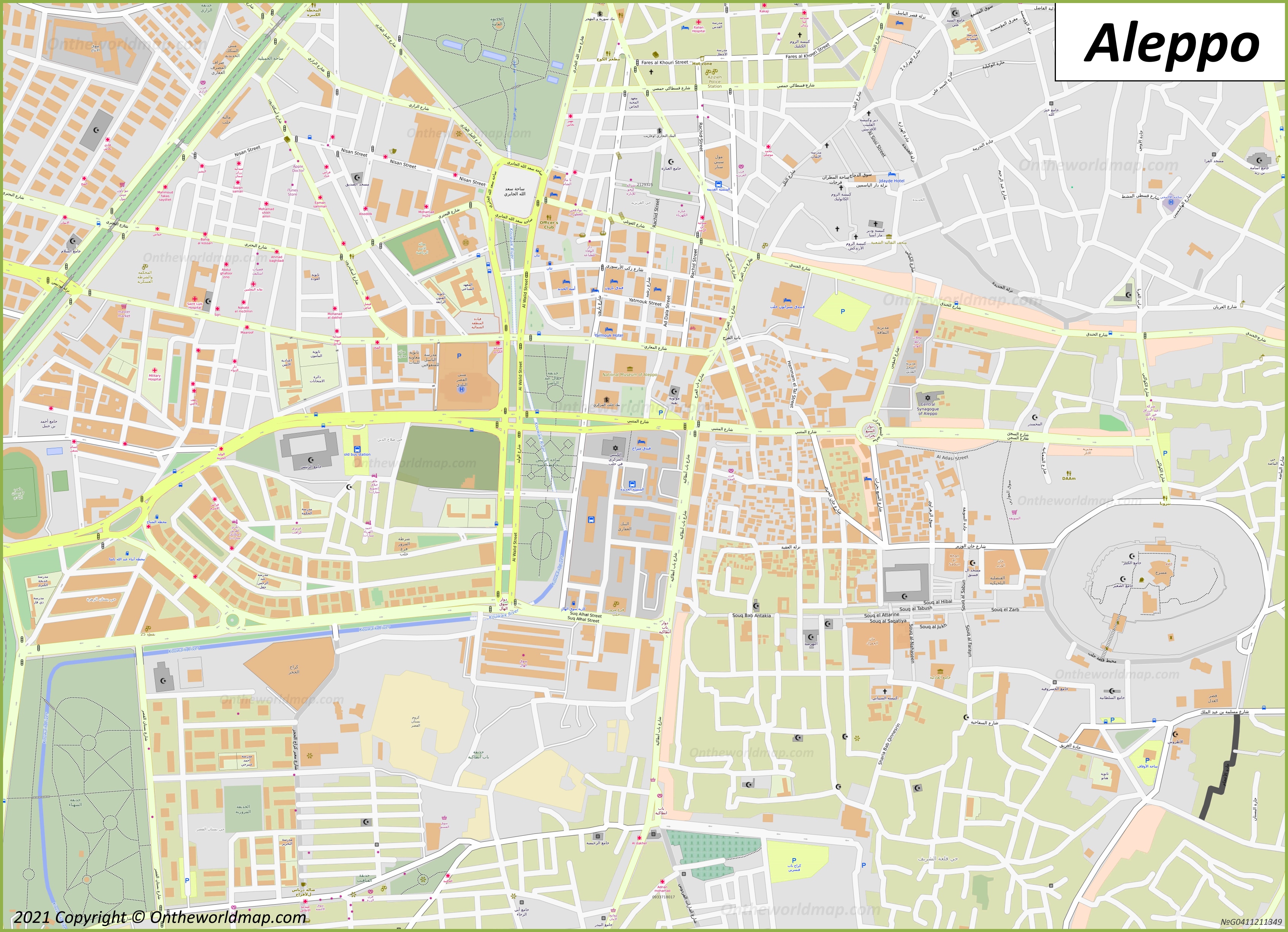 Aleppo City Center Map