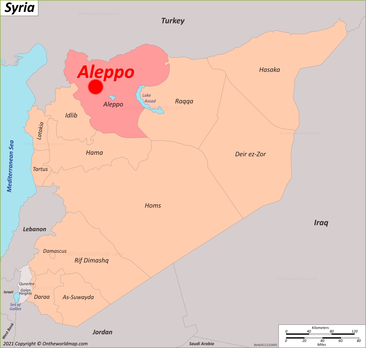Aleppo Location Map