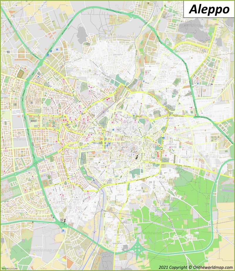 Aleppo Map | Syria | Detailed Maps of Aleppo