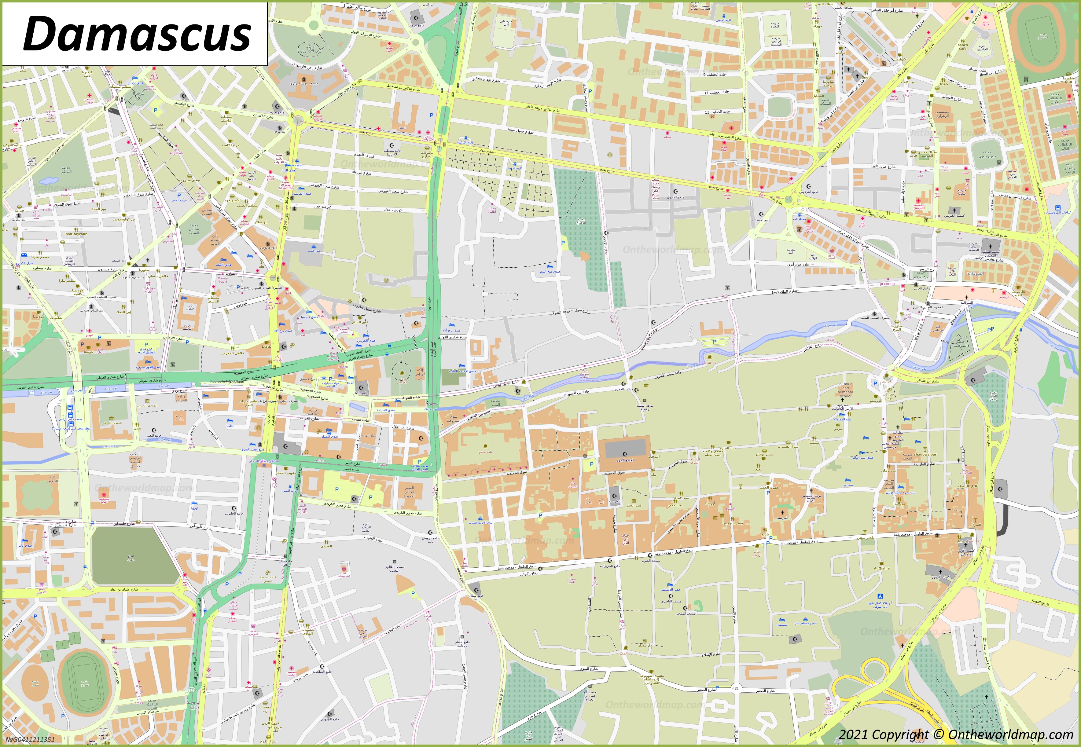Damascus City Center Map