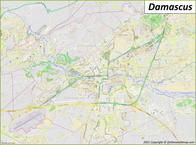 Damascus Map | Syria | Detailed Maps of Damascus