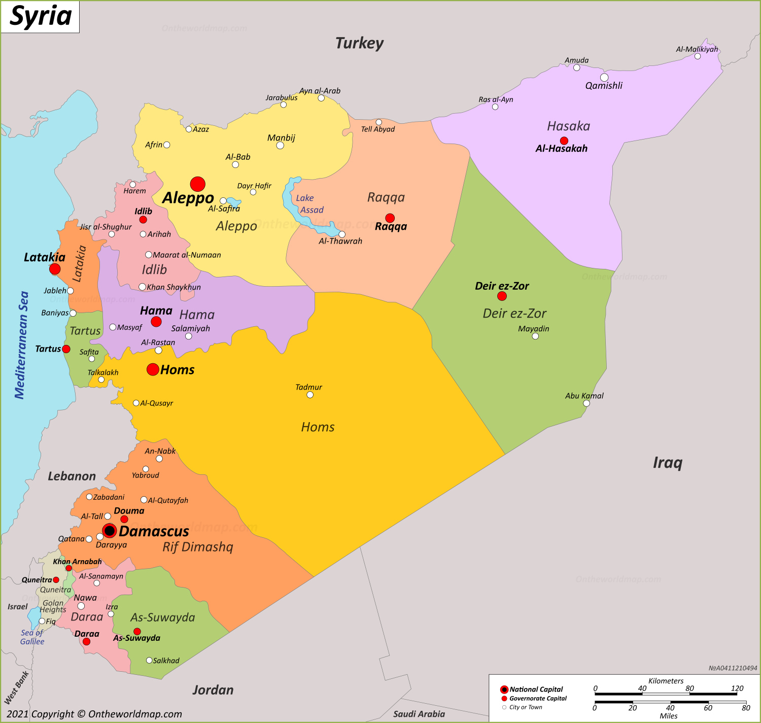 Map Of Syria 