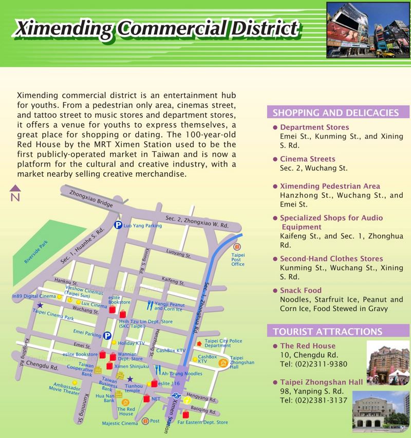 Ximending District Map