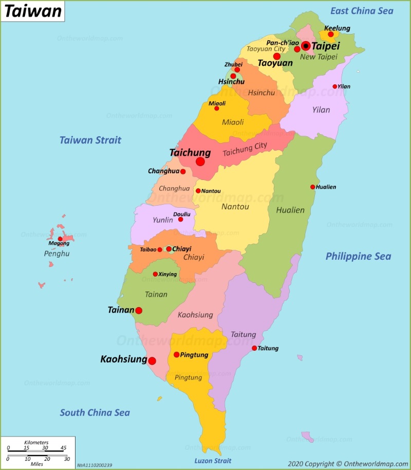 Taiwan Map Maps Of Taiwan Republic Of China   Map Of Taiwan Max 