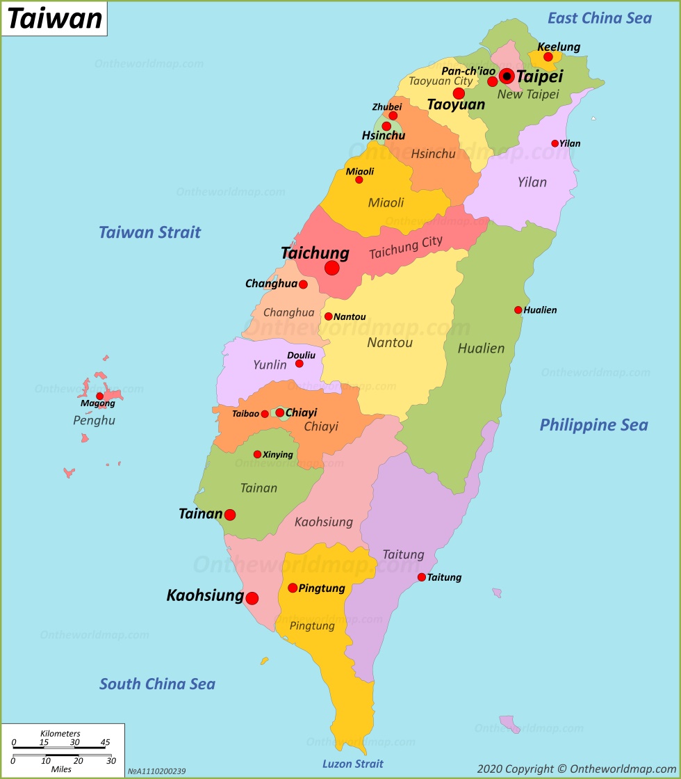 Taiwan Map | Maps of Taiwan (Republic of China)