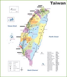 Taiwan raiway map