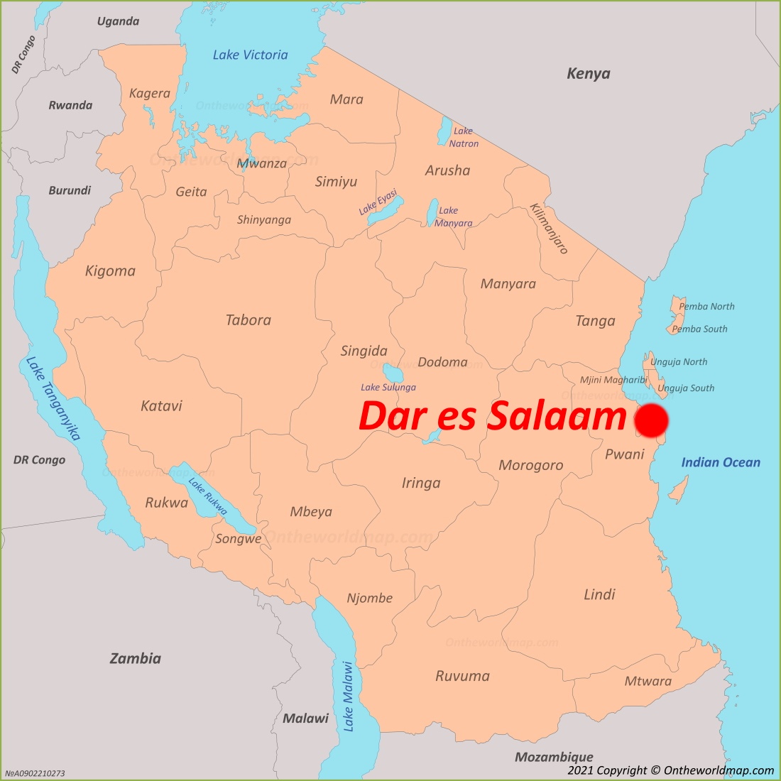 Dar Es Salaam Map Tanzania Maps Of Dar Es Salaam