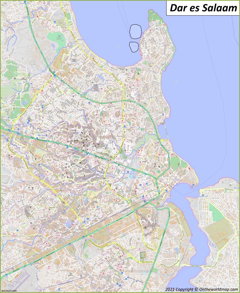 Dar Es Salaam Map Tanzania Maps Of Dar Es Salaam