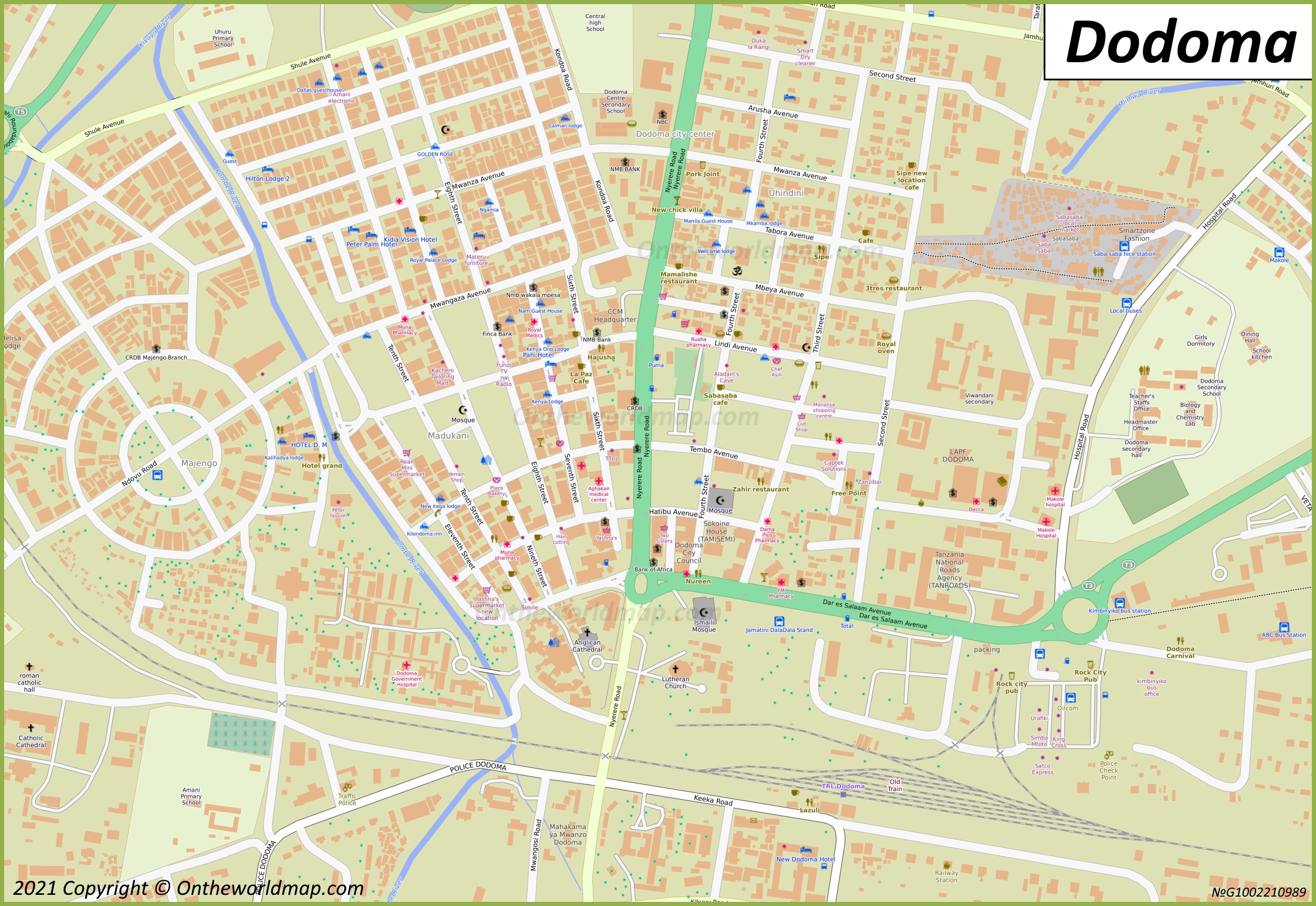 Dodoma City Center Map