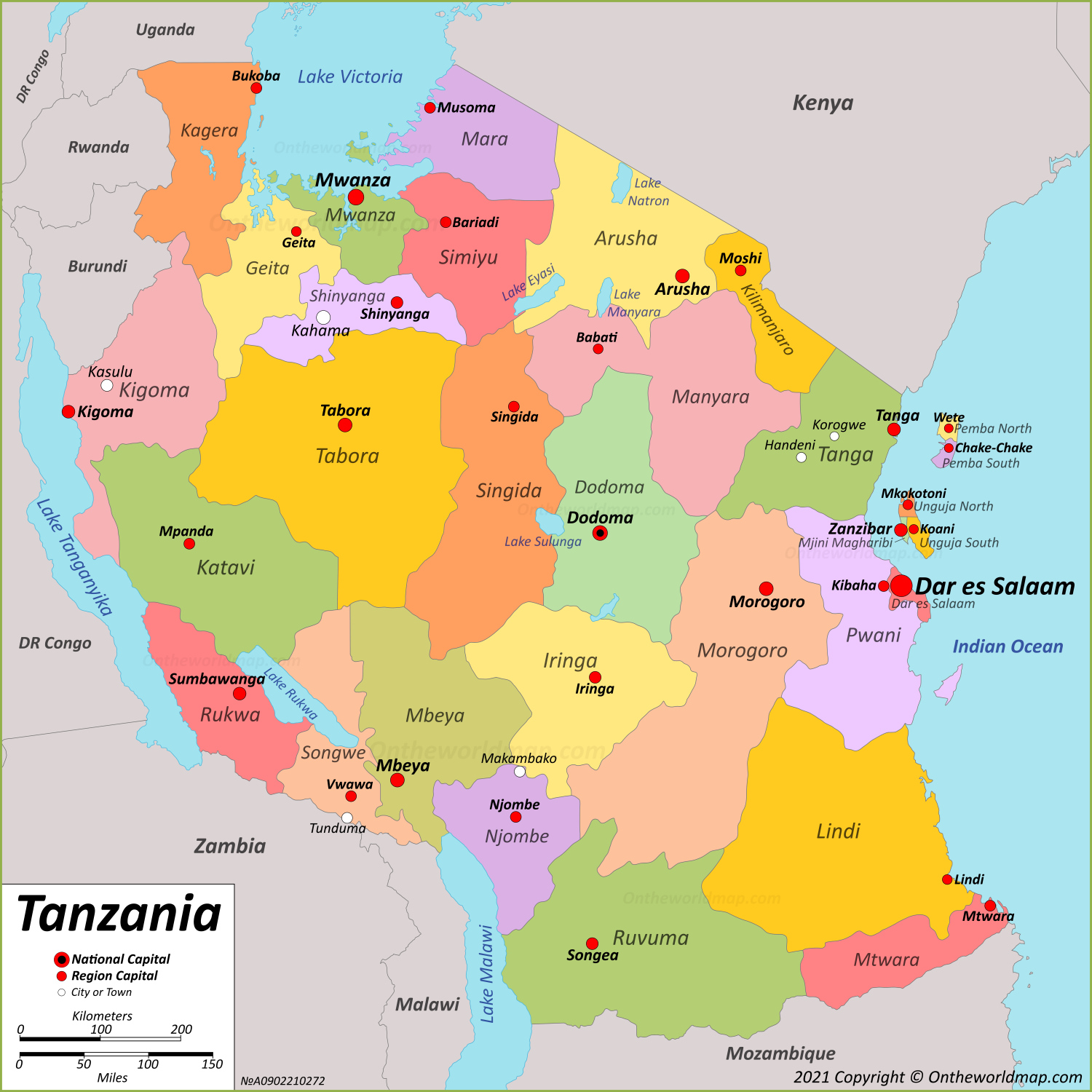 Tanzania Map Maps Of United Republic Of Tanzania   Map Of Tanzania 