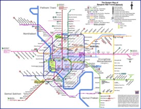 Bangkok rail transport map