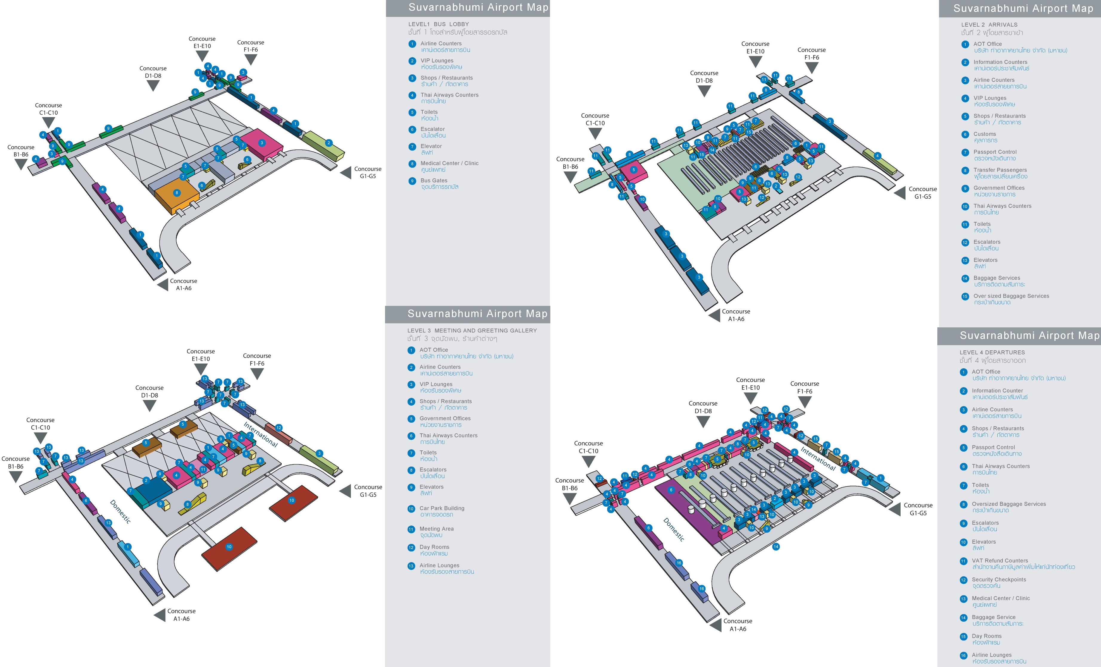 Bangkok International Airport Map