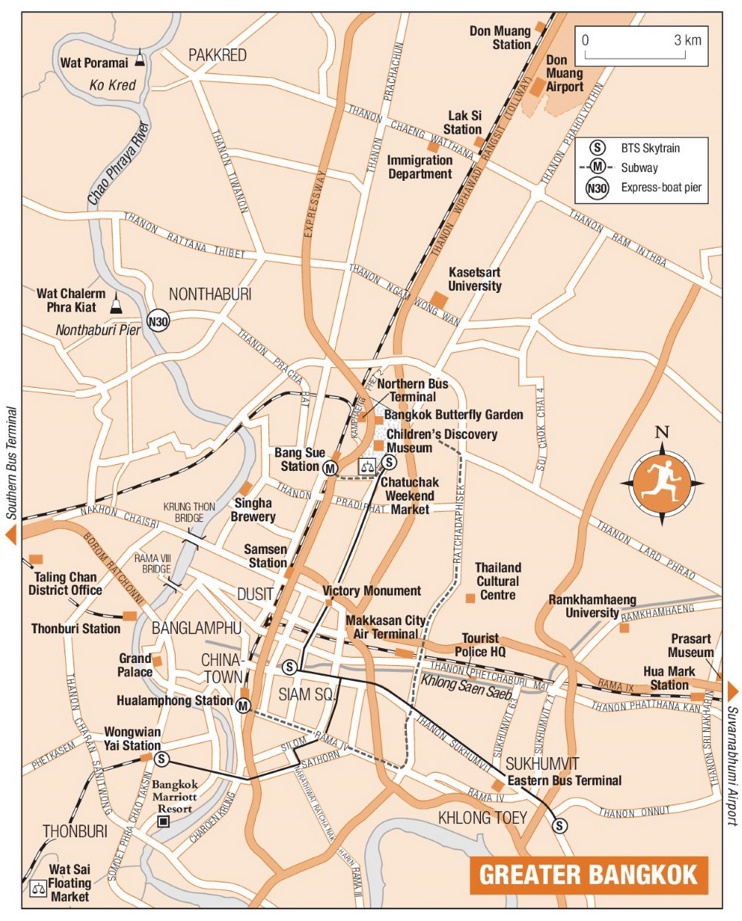 Greater Bangkok map