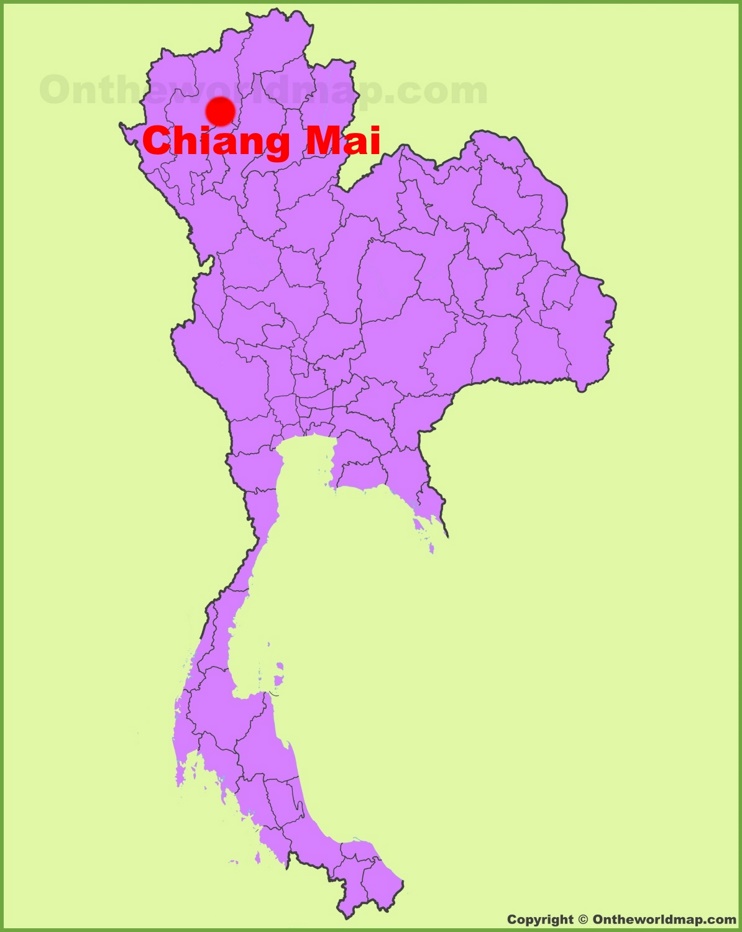 Chiang Mai location on the Thailand Map