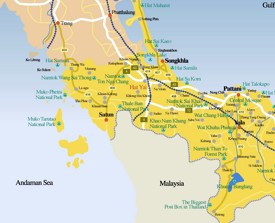 Hat Yai area map
