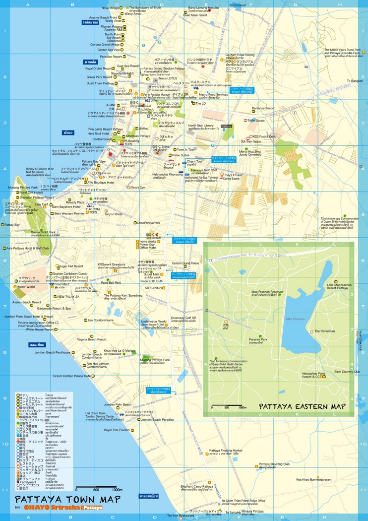 Pattaya tourist map