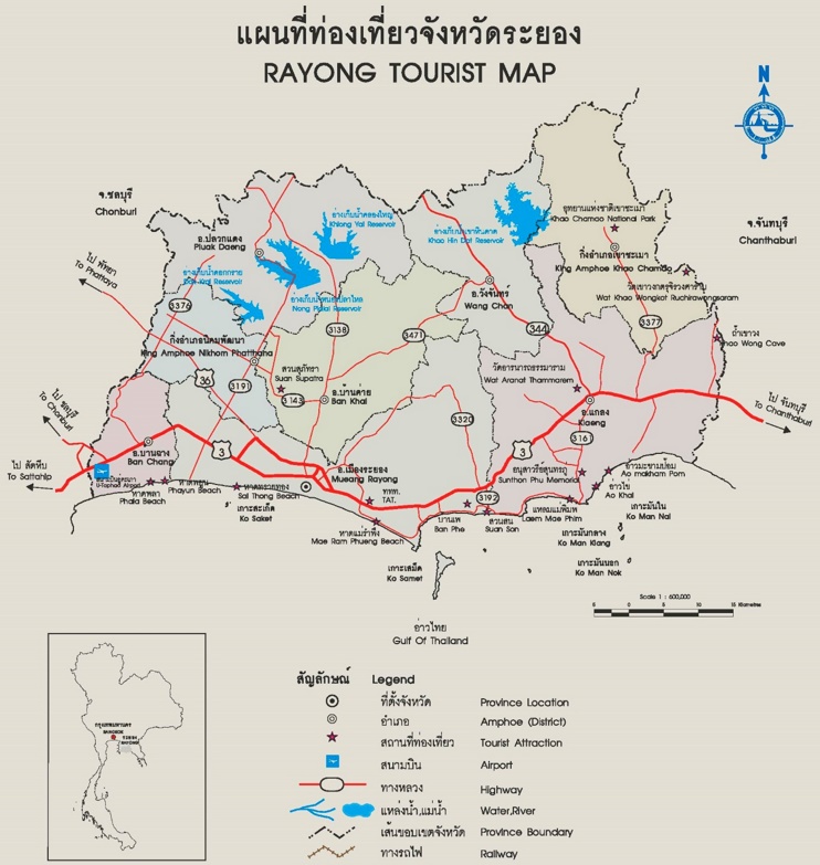 Rayong Province map