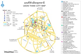Udon Thani tourist map