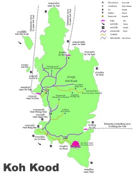 Koh Kood tourist attractions map