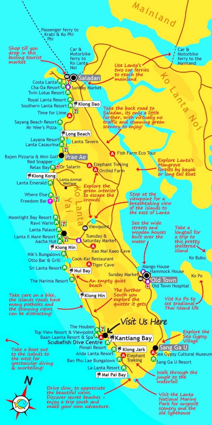 Koh Lanta Tourist Map Max 