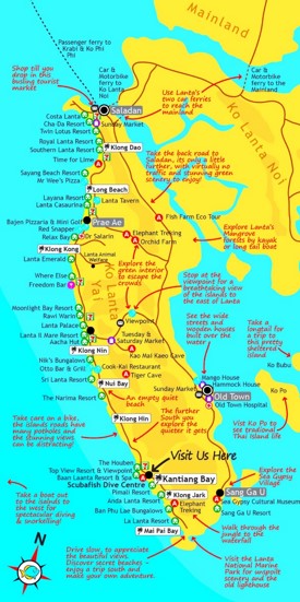 Koh Lanta Tourist Map