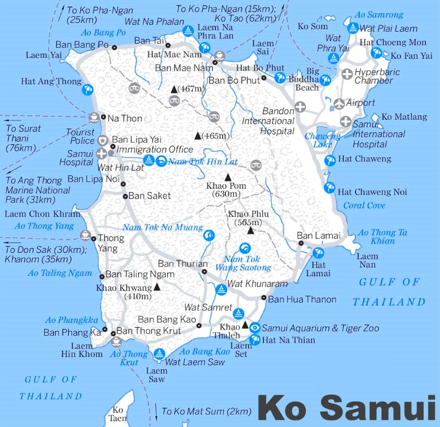 Koh Samui Map Koh Samui Map Thailand PIZRDD