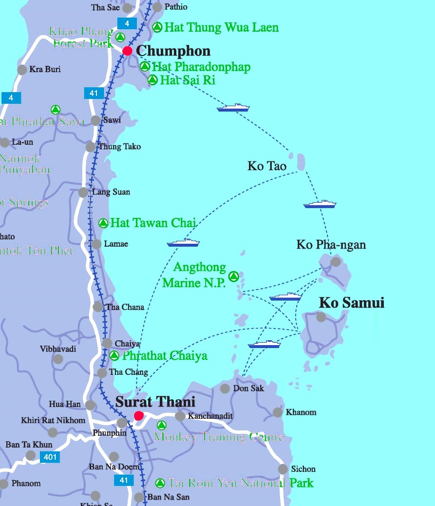 Koh Samui Island Map