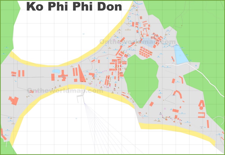 Phi Phi Don hotel map