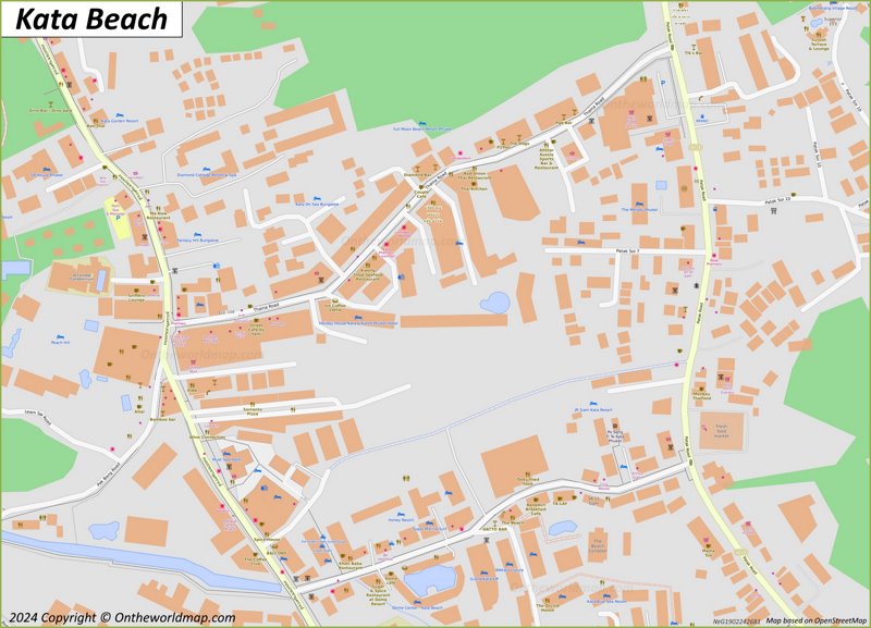 Kata Beach Town Centre Map