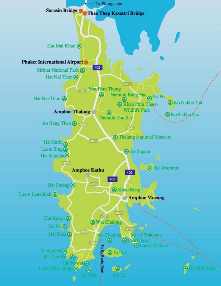 Phuket Sightseeing Map