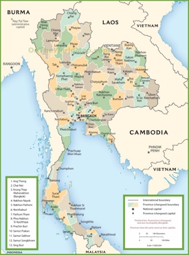 Thailand political map