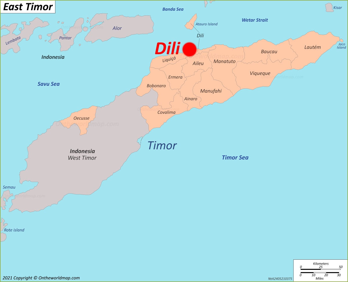 Dili Location Map
