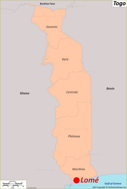 Lome Togo Map