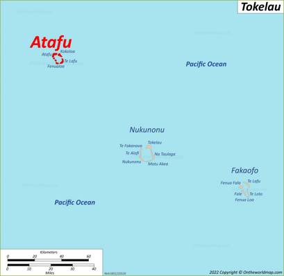 Atafu Map | Tokelau | Detailed Maps of Atafu Atoll