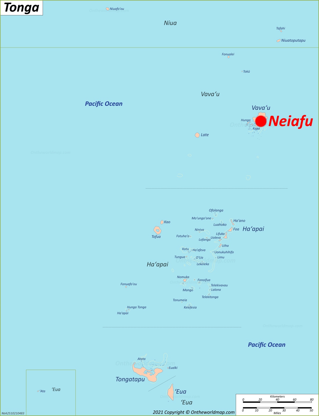 Neiafu Location Map