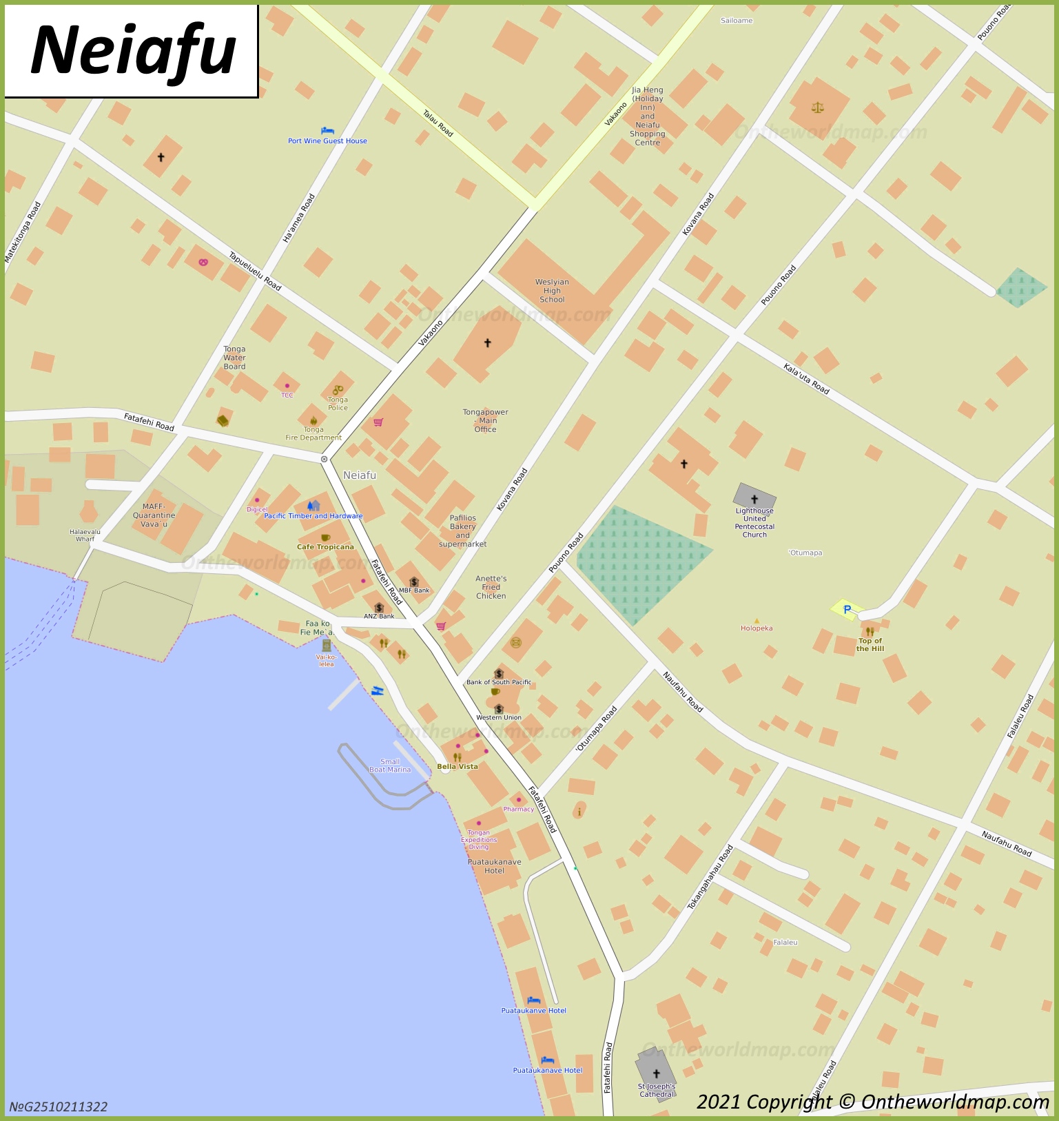 Neiafu Town Center Map