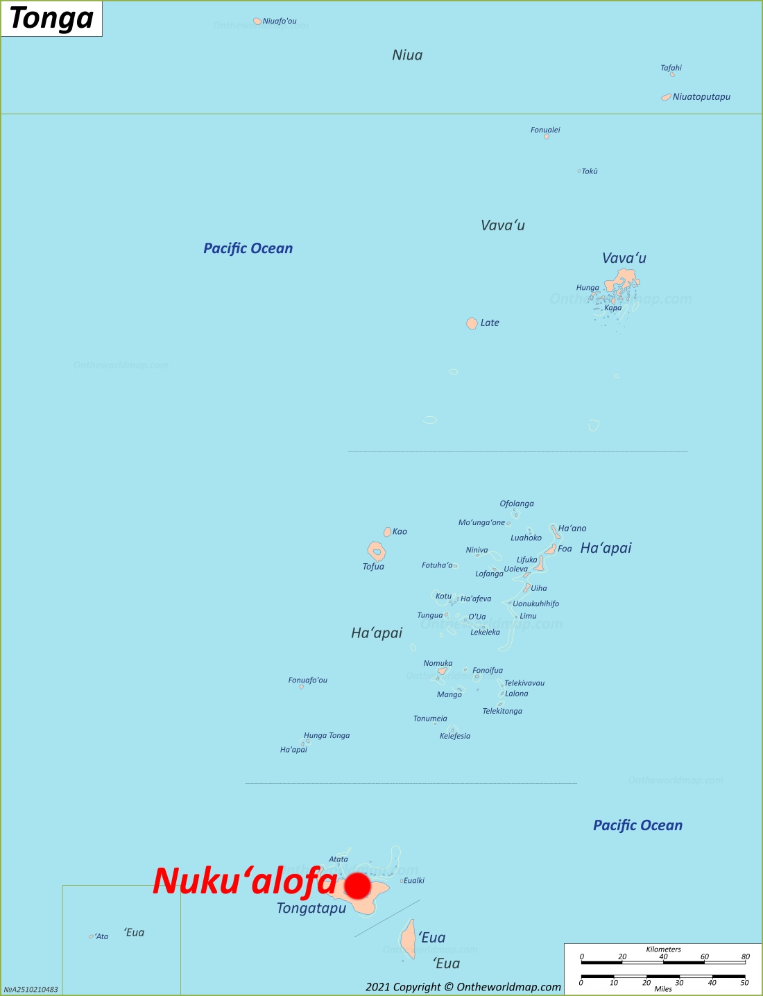 Nukuʻalofa Location Map