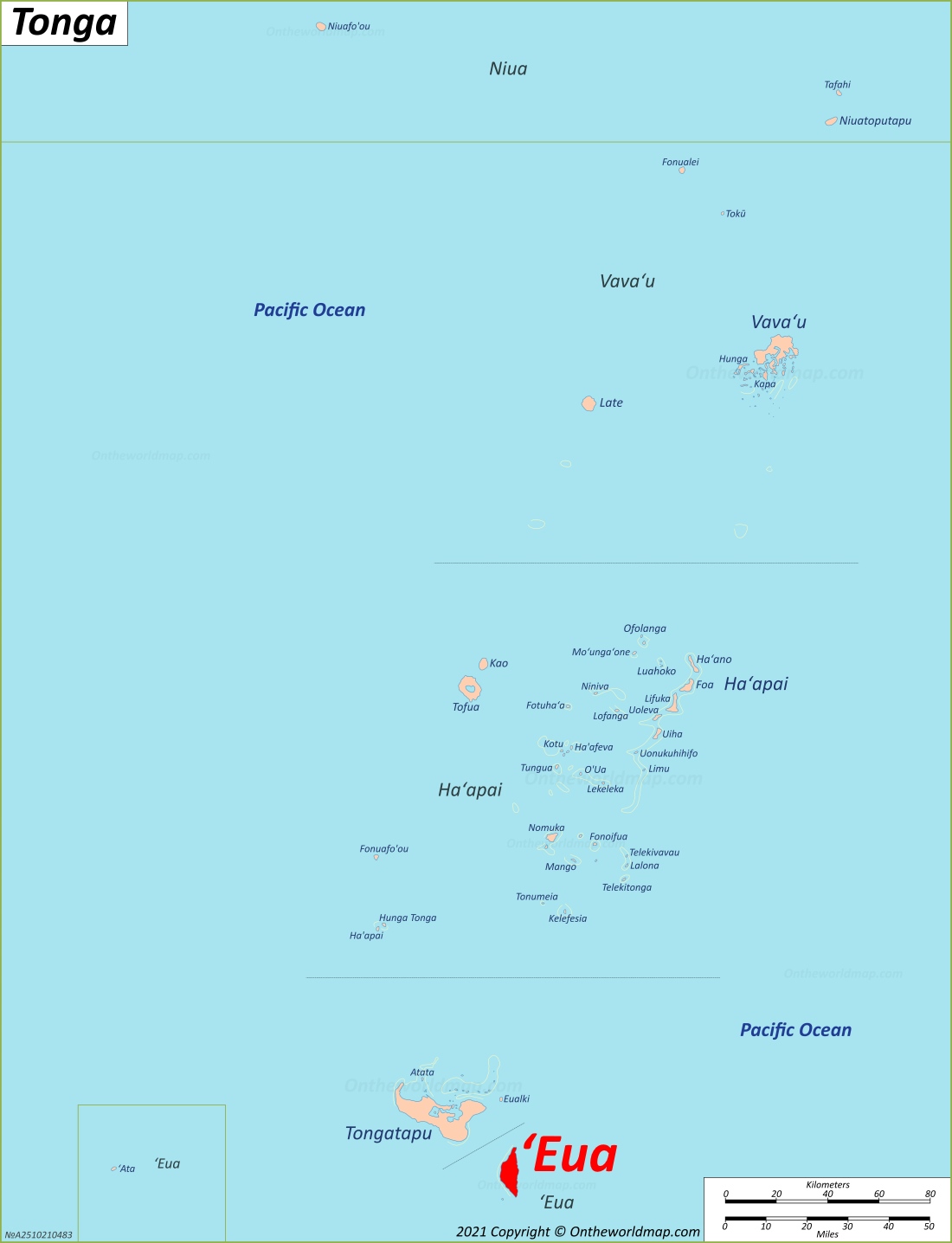 ʻEua Location Map