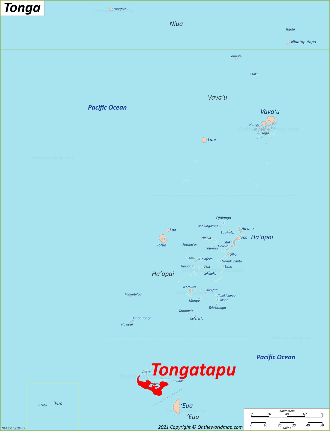Tongatapu Location Map